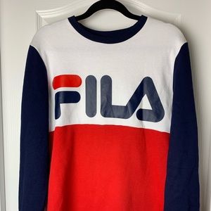 Oversized FILA Classic Crewneck | Sz M/L